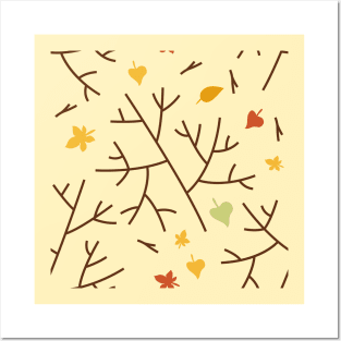 Fall Autumn Pattern Posters and Art